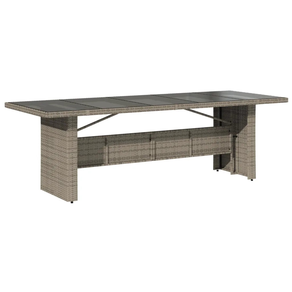 Set da Pranzo da Giardino 11pz con Cuscini in Polyrattan Grigio 3277561