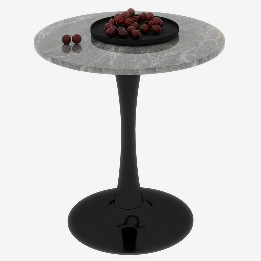 Tavolino da Caff¨¨ Rotondo ¨C MINIMAL ¨C Marmo Grigio, 70 cm