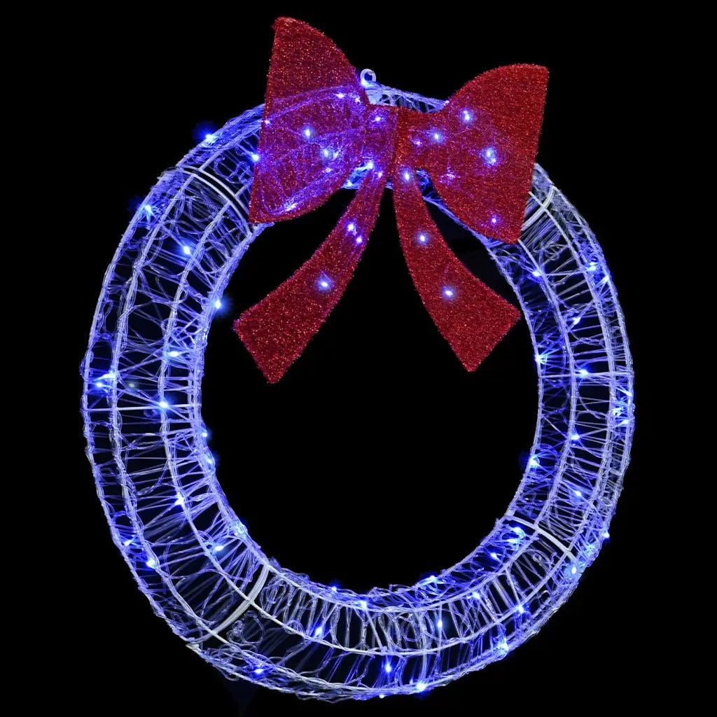 Corona con 80 LED Blu 92 x 92 x 9,5 cm Acrilico 42019127