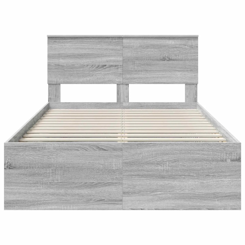 Struttura del letto con testiera Grigio Sonoma 120 x 200 cm 3407909