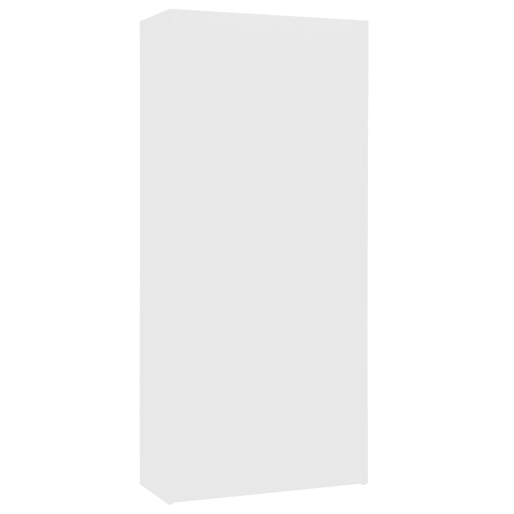 Scarpiera Bianca 80x35,5x180 cm in Legno Multistrato 800288