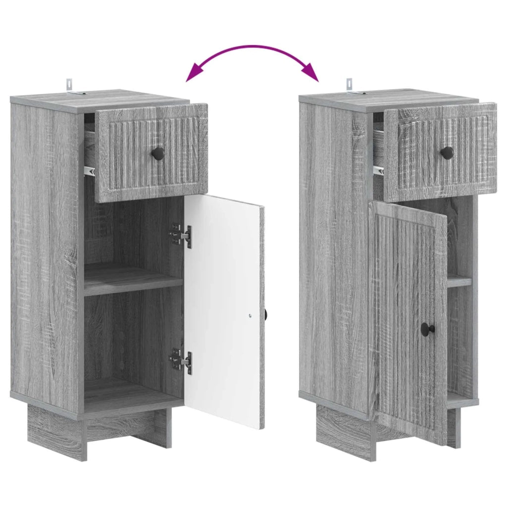 Set di Armadi da Bagno da 2 Pezzi EDE Sonoma grigio 3417987