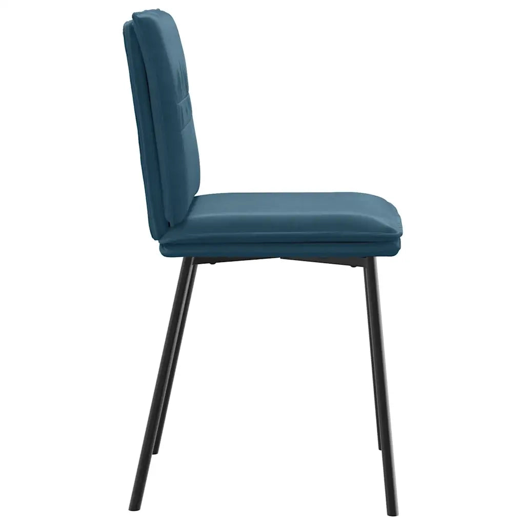 Sedie da Pranzo 4 pz Blu in Velluto 3315354