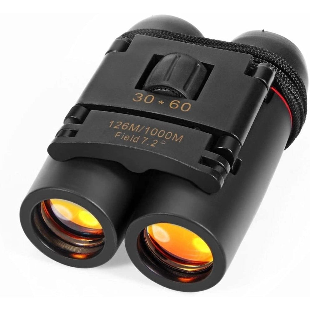 Trade Shop - Mini Binocolo Cannocchiale Zoom 30 X 60 Visione Diurna E Notturna Pieghevole -