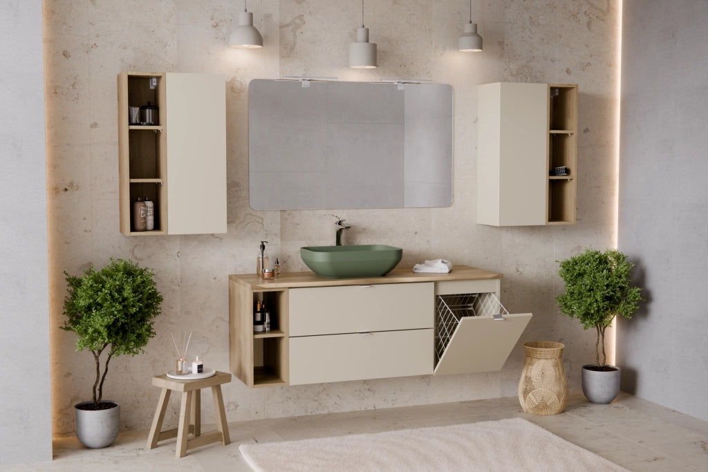 Set mobili bagno 100 cm con piano Dalia Cashmere 100 cm