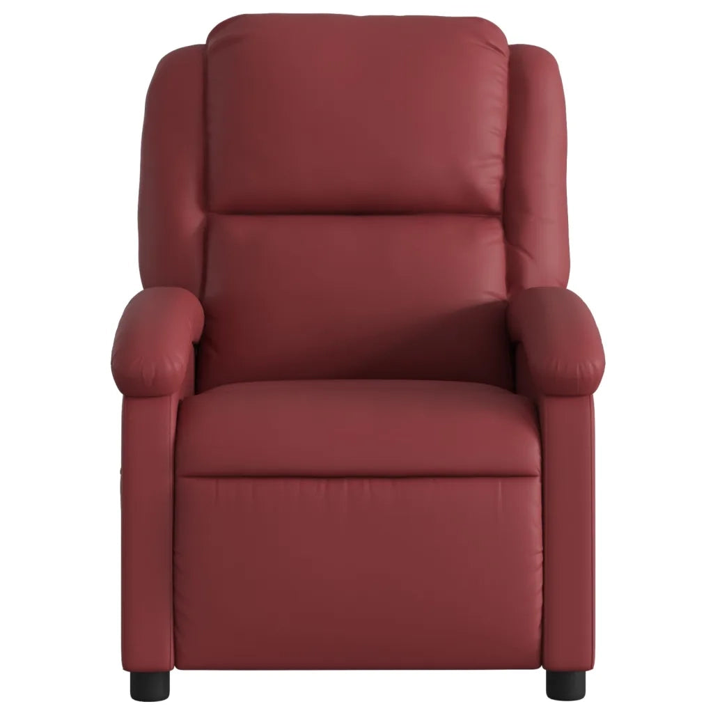 Poltrona | Sedia Relax Reclinabile Rosso Vino in Similpelle