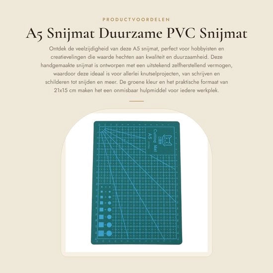 Matita per scrivere e tagliare - A5 - Materiale PVC duraturo - Dimensioni 21x15 cm - Verde - Autoassemblaggio e manufatto artigianale