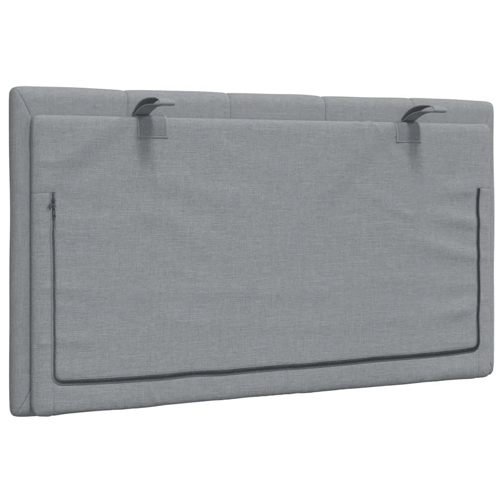 Cuscino Testiera Hanko Grigio Chiaro 80 cm in Tessuto 4019135