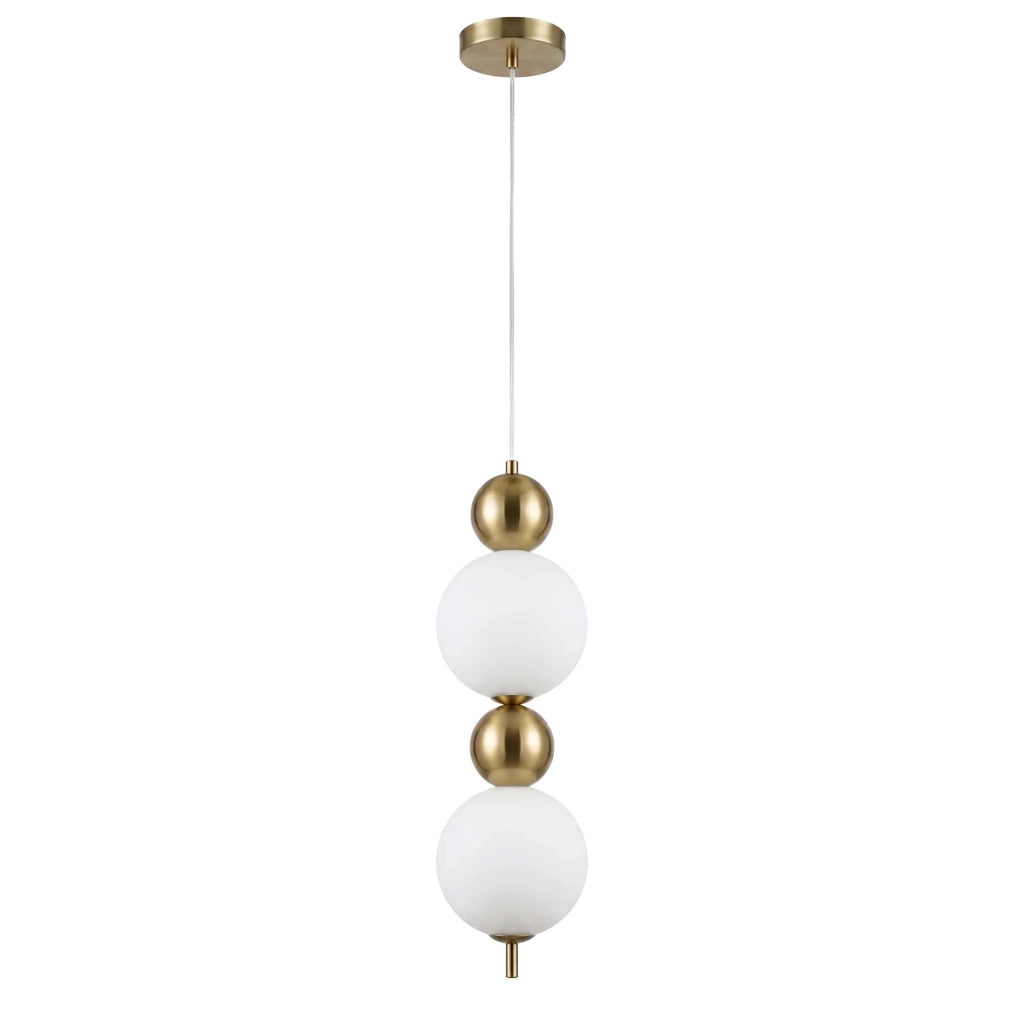 Lampada A Sospensione A Led Lhj116-2cp Oro Spazzolato