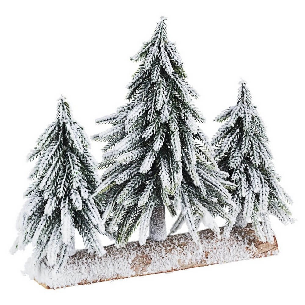 Set di 3 Pini Cimone Innevati (4 Pezzi)