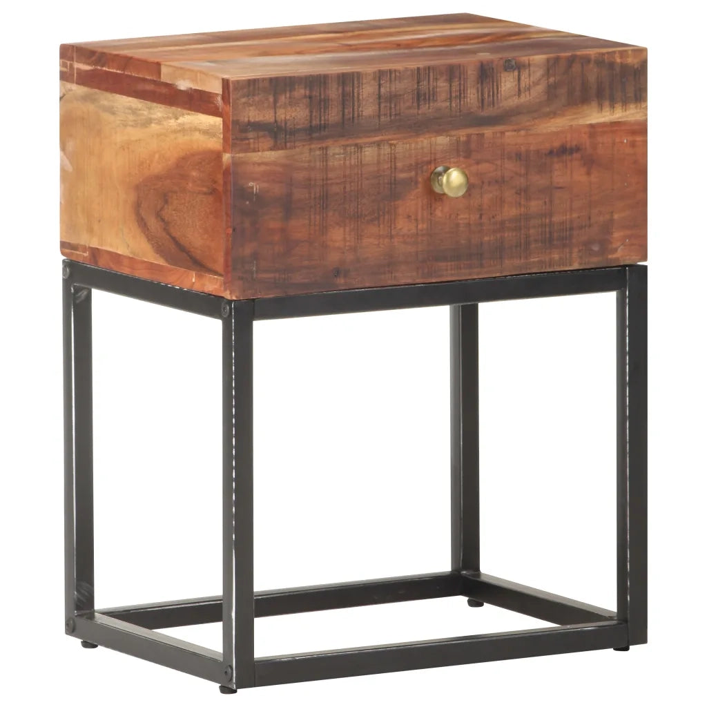 Comodino 40x30x50 cm in Legno di Acacia Grezzo 320915