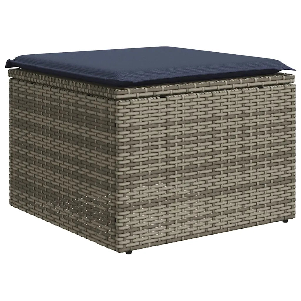 Set Divani da Giardino 8 pz con Cuscini Grigio in Polyrattan 3269321