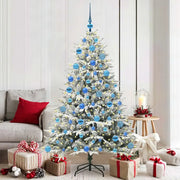 Albero di Natale Artificiale Pre-illuminato con Set di Palline