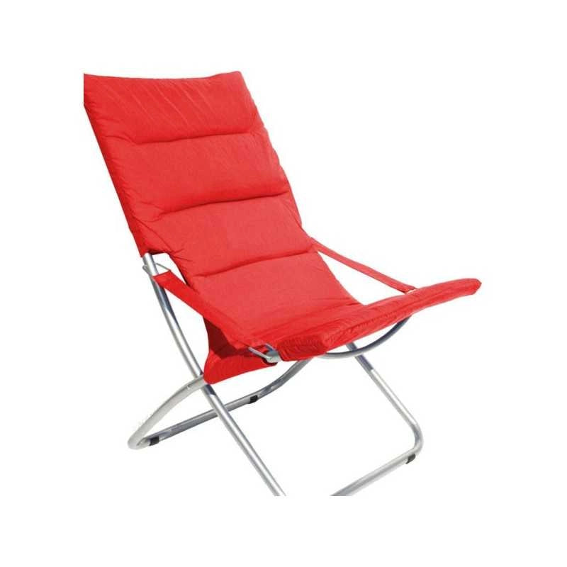 Poltrona Acciaio Canapone Rosso Vette 04907