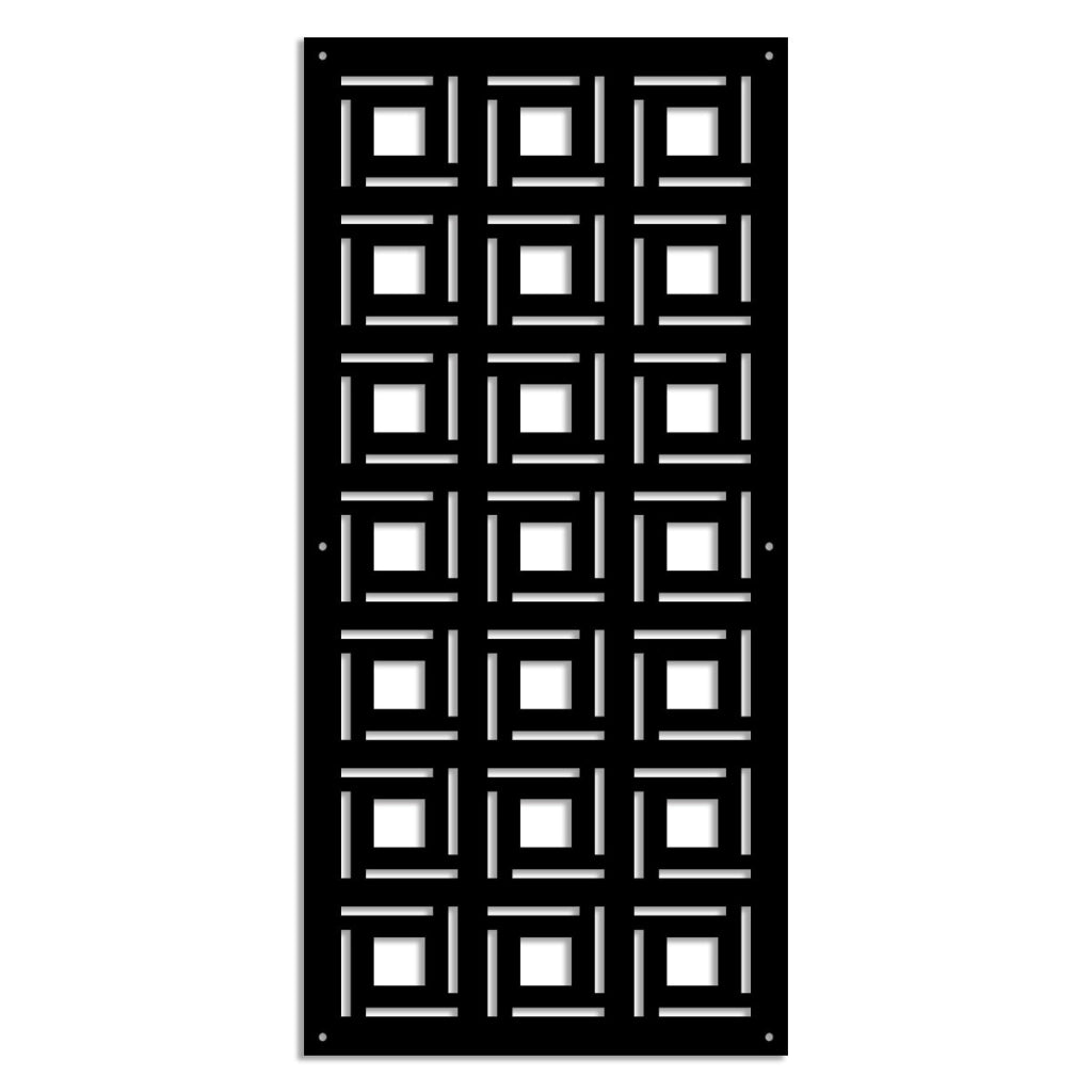 4SIDES - Pannello in PVC traforato - Parasole Colore: nero, Misura: 73x148 cm