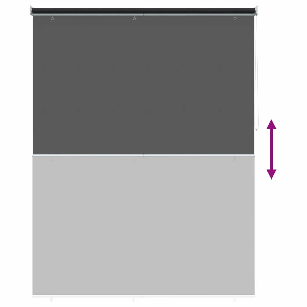 Voletta a rullo con protezione UV Nero 180 x 140 cm Poliestere 42041254