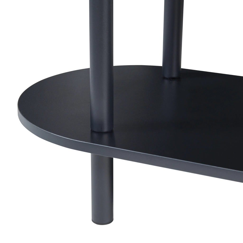 Scaffale da Terra Øvre Libreria con 4 Ripiani - Nero [en.casa]