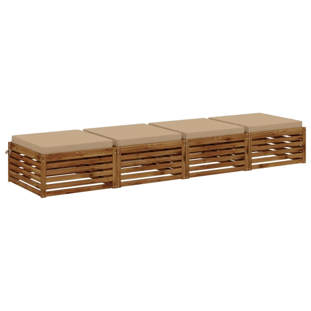 Cuscini per Sedia in 4 Pezzi SOEST 4 pz 100% Poliestere Sabbia 944710