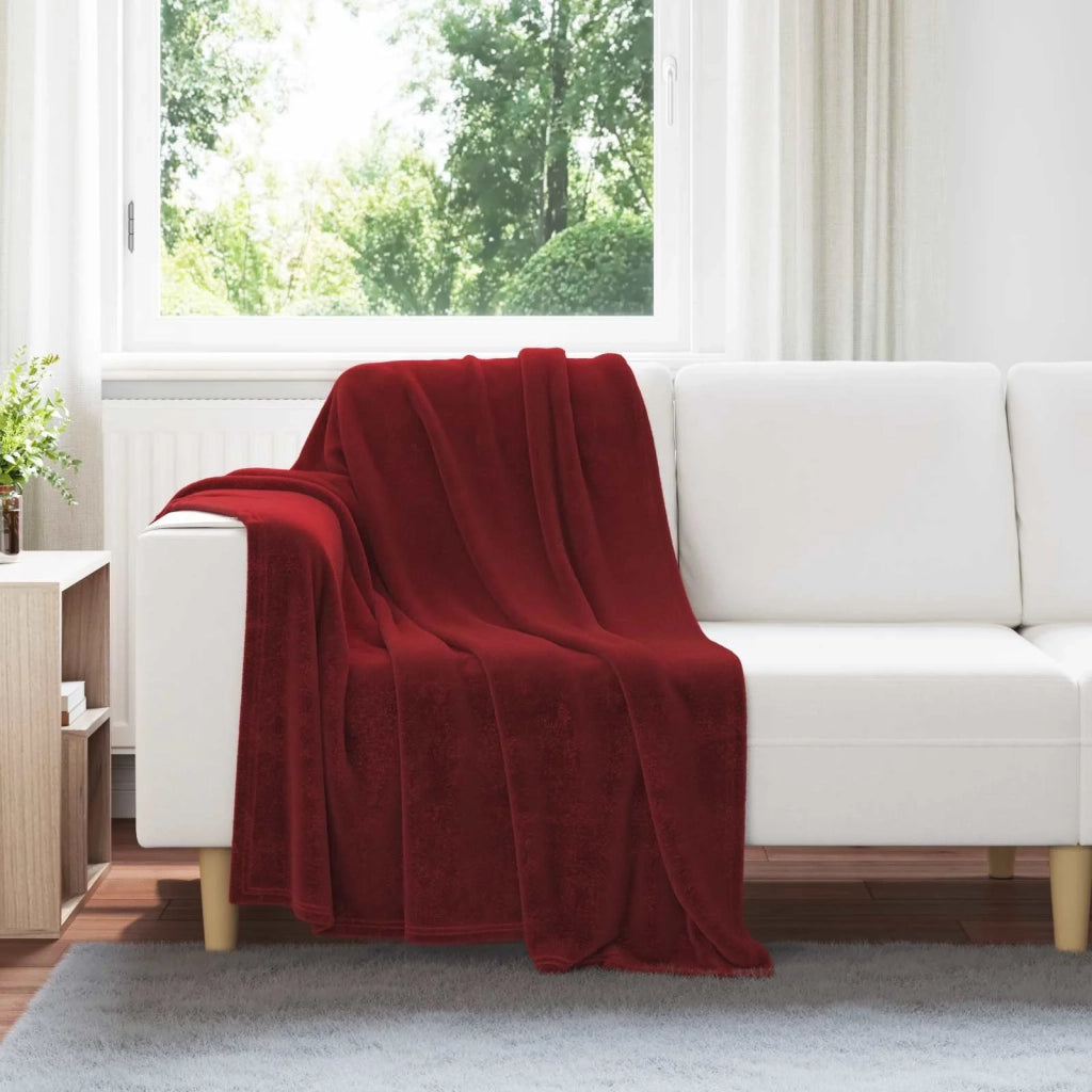 Coperta Rosso Bordeaux 130 x 150 cm Panno 42016785