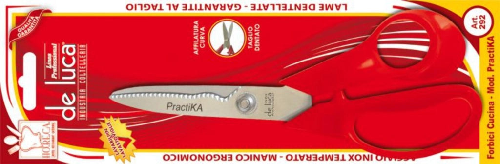 Forbice Cucina Dentellata Inox 8 Mod. Pract Set 5 Pezzi - De Luca Coltellerie