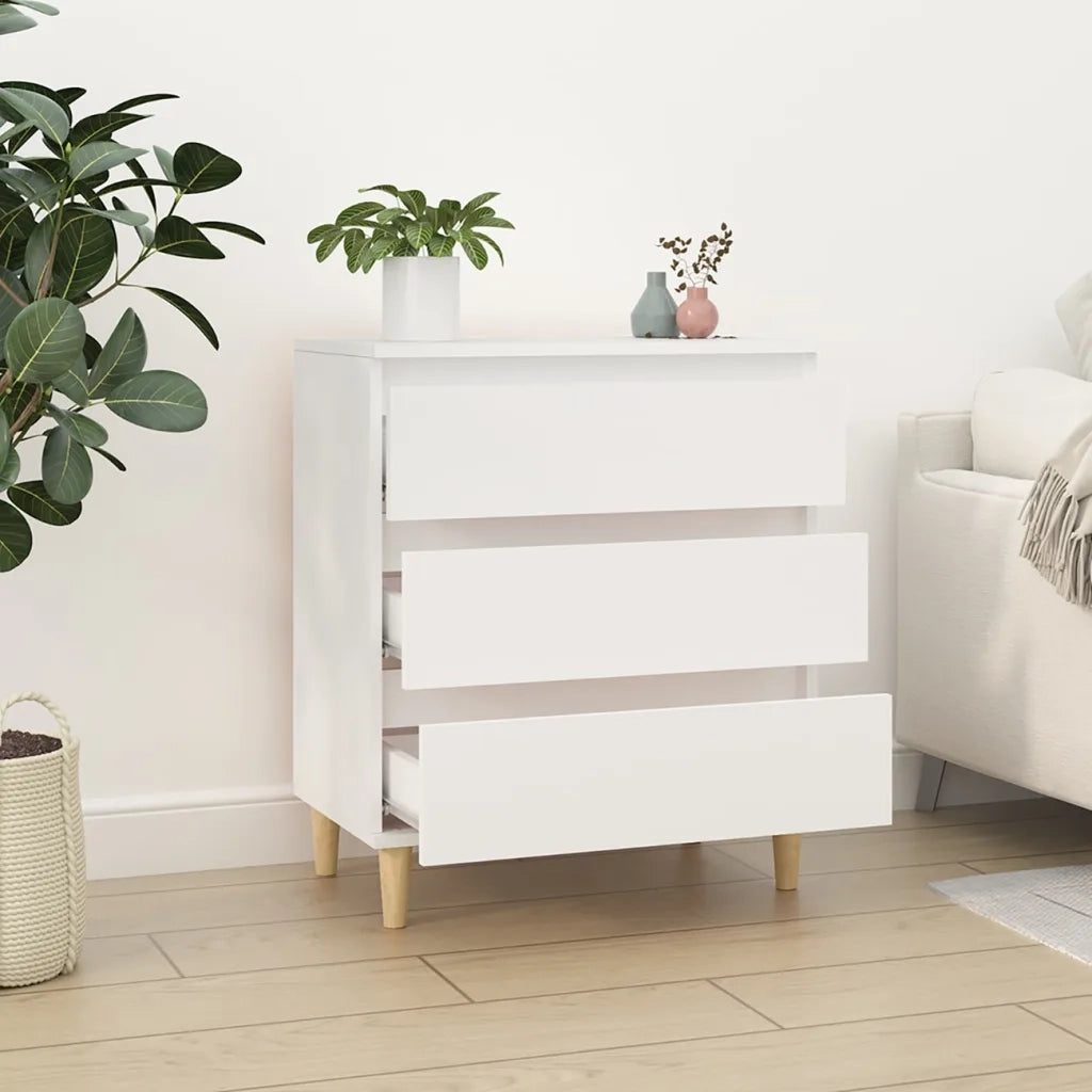 Credenza-Buffet-Armadio da cucina Bianca 60x35x70 cm in Legno Multistrato 208576