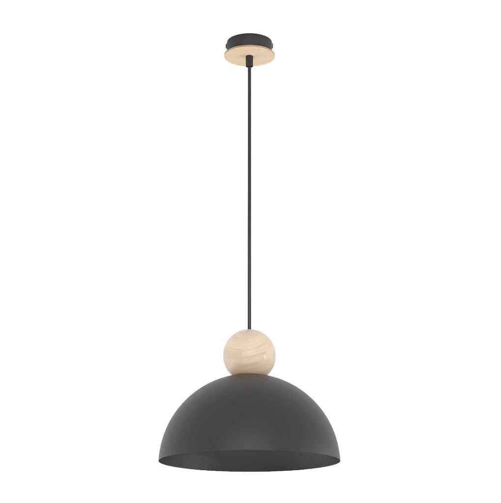 Lampada a sospensione KAKI 1xE27 nera beige Emibig