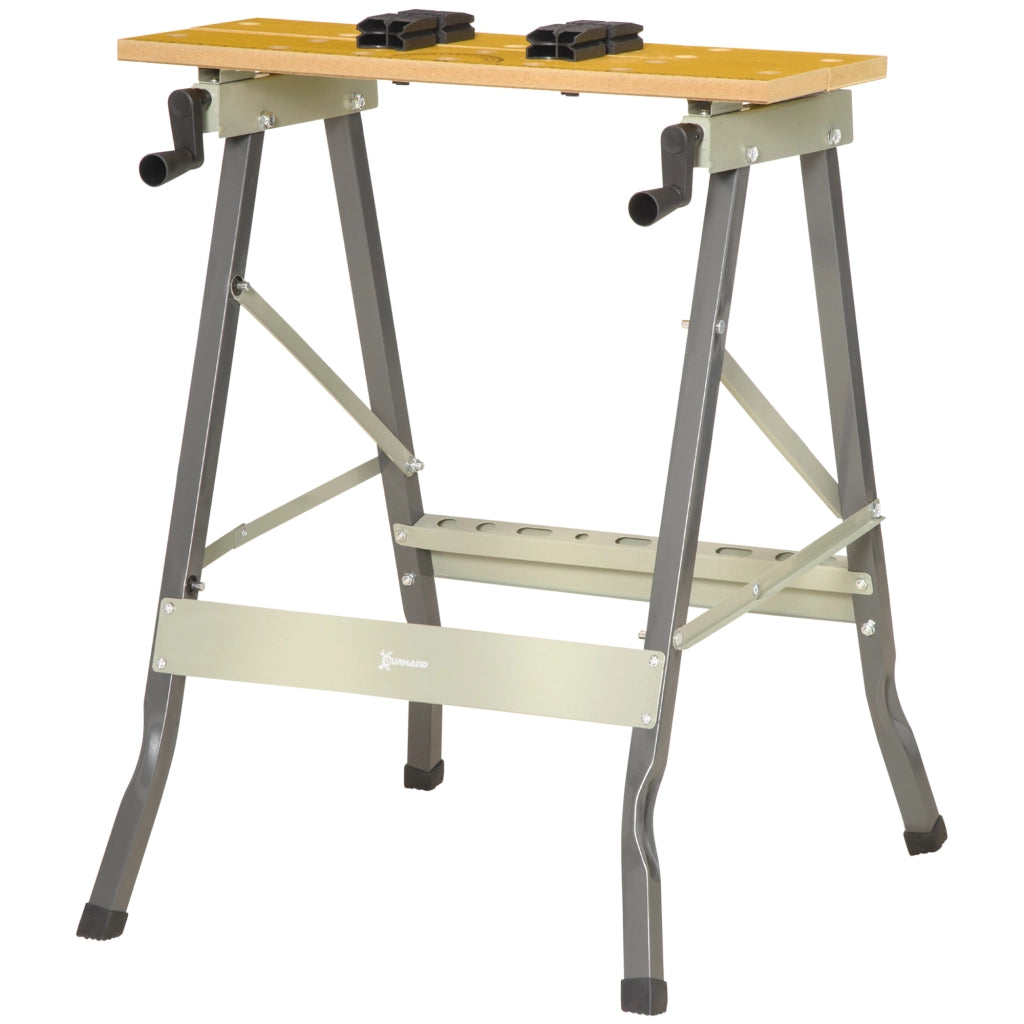 Tavolo da lavoro pieghevole 4 in 1 ¨C Minimal ¨C naturale e grigio 62.5x60.5x78.5 cm