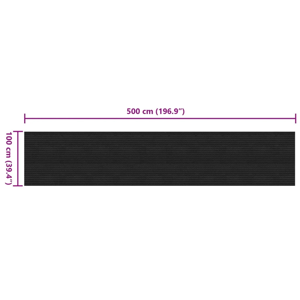 Tappeto per pavimento Nero 1 x 5 m Gomma 42046725