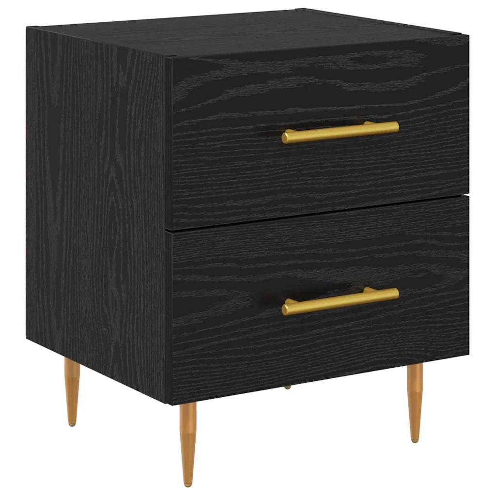 Armadio da Notte 2 pcs Rovere Nero 40 x 35 x 47,5 cm 882000