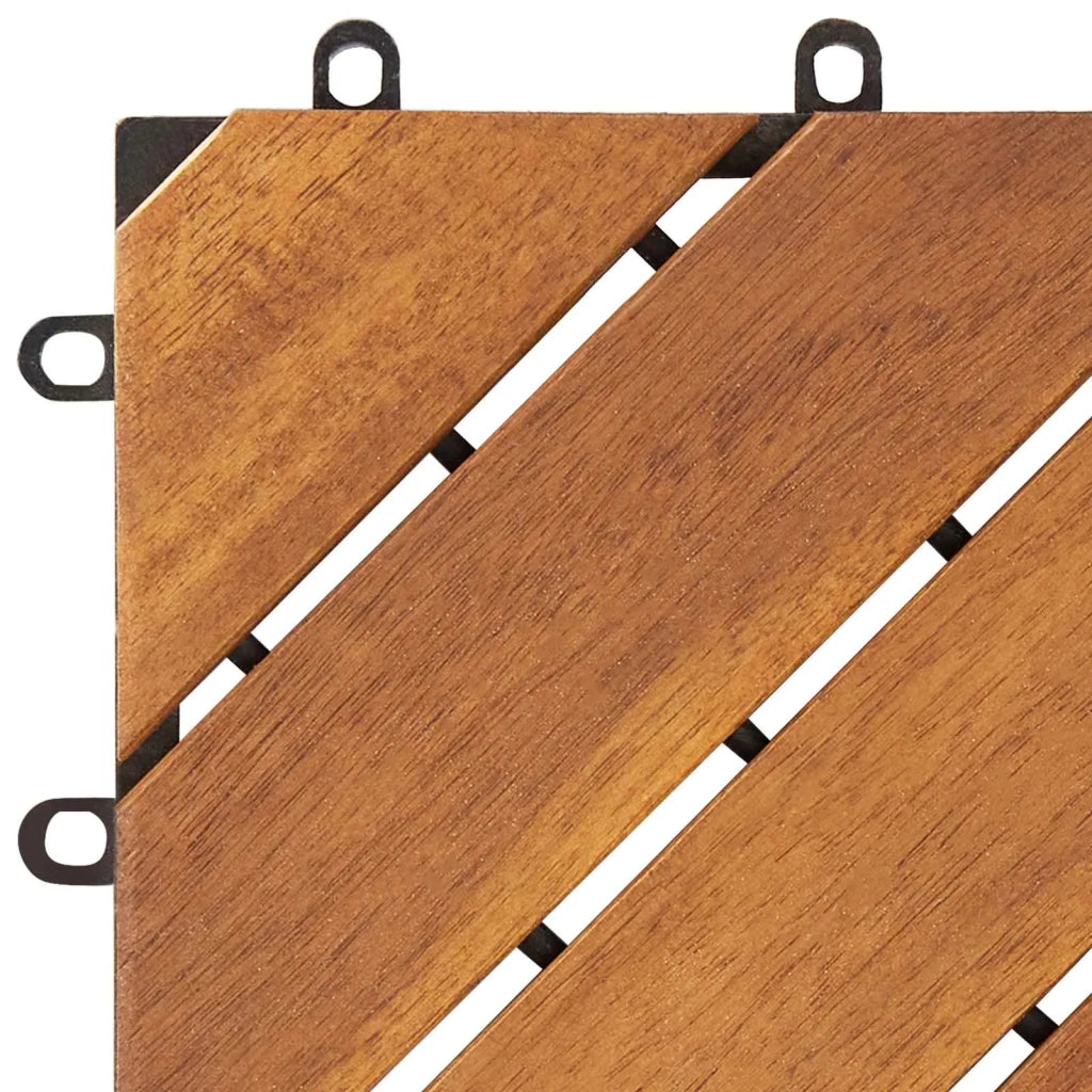Piastrella per Decking 20 pcs Marrone 30 x 30 cm 3444892