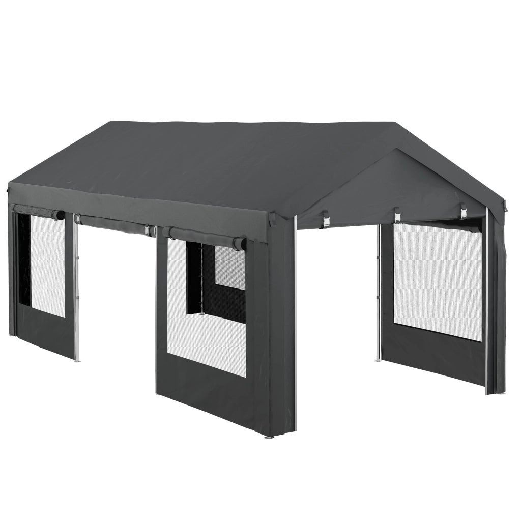 Gazebo per Giardino ¨C Minimal ¨C Grigio Scuro 6x3m