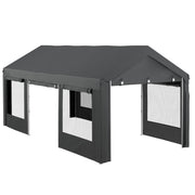 Gazebo per Giardino ¨C Minimal ¨C Grigio Scuro 6x3m