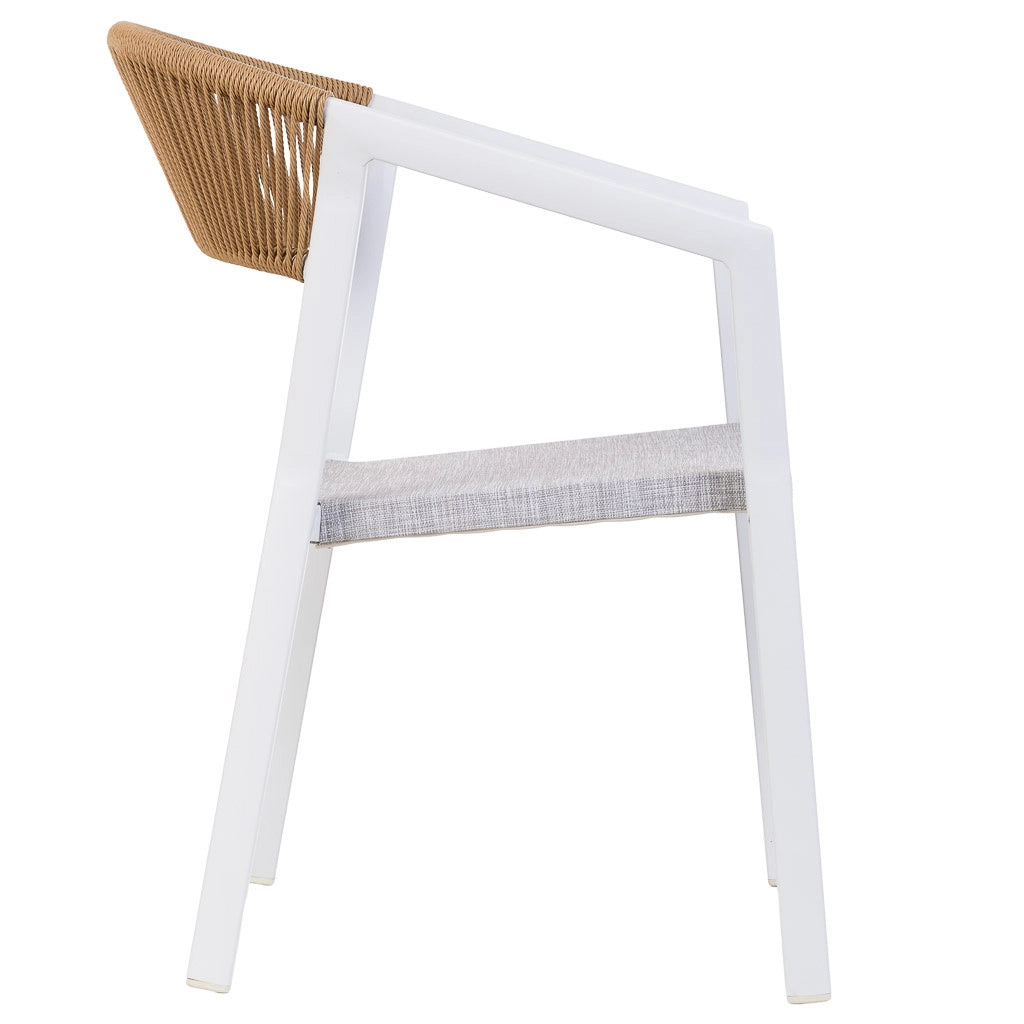 Sedia in alluminio bianca 57x62x78