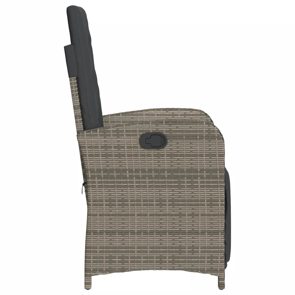 Set da Bistrò 3 pz con Cuscini Grigio in Polyrattan 365203