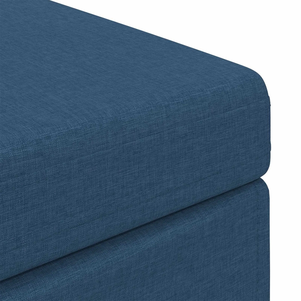 Pouf Blu 101 x 41 x 40 cm Tessuto e Legno Ingegnerizzato 876793