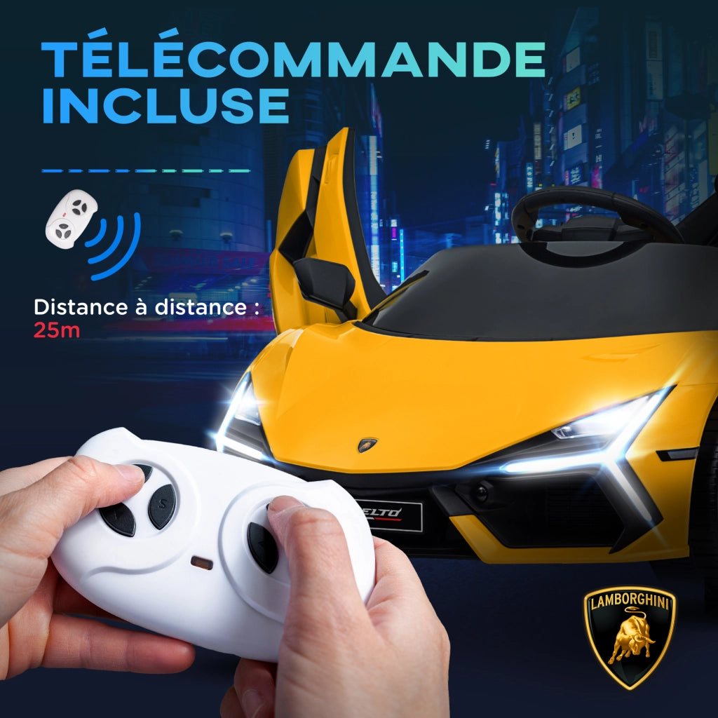 Auto elettrica per bambini ¨C Minimal ¨C 12V telecomando giallo