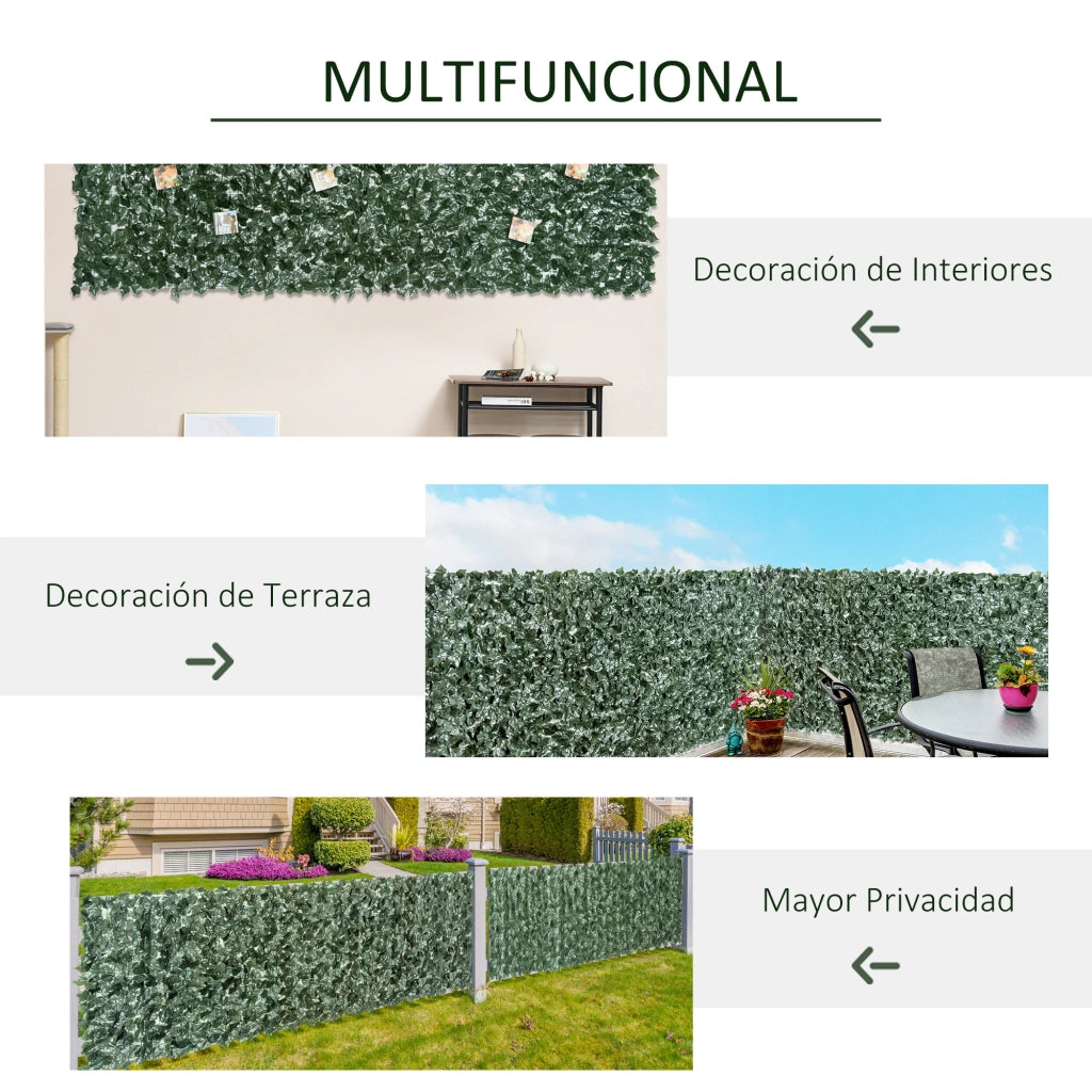 Pannello Privacy Hedera Artificiale per Balcone ¨C Minimal ¨C 240x100 cm