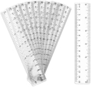 Liniale in plastica trasparente da 10 pezzi - 6 pollici - per studenti, bambini della scuola.