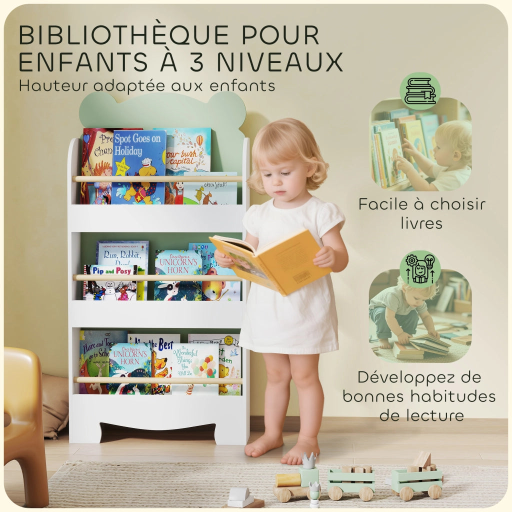 Libreria per bambini ¨C Minimal ¨C verde 3 livelli