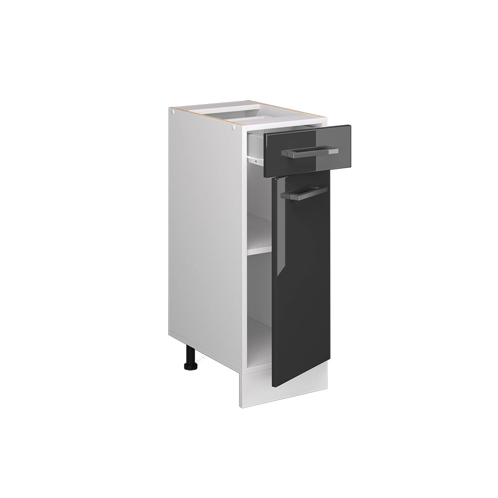 Mobiletto base per cucina R-Line Antracite lucido/Bianco 30 cm, PL Antracite Vicco