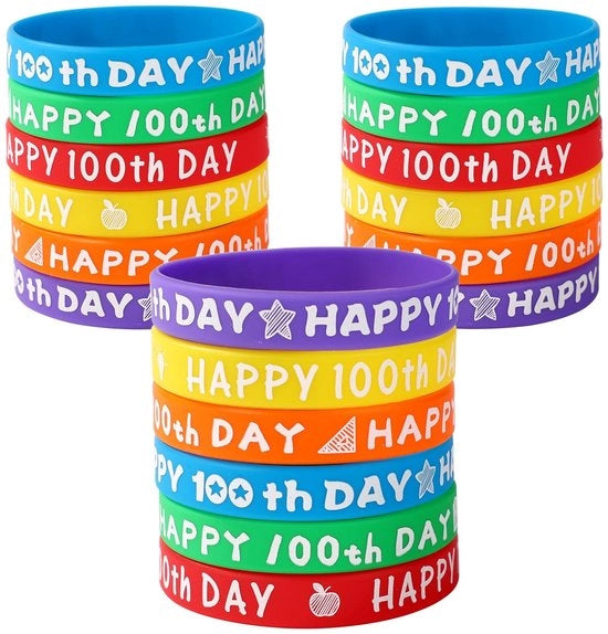 Bracciali siliconati colorati - 36 pezzi - 5,8 cm di diametro