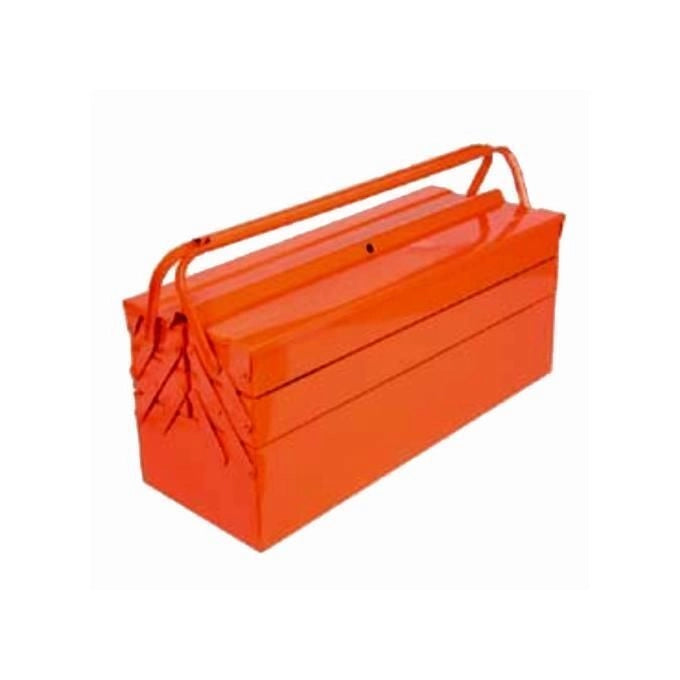 ALTE 00237 Cassetta Portautensili Estensibile in Lamiera Verniciata 5 Scomparti Apertura a Pantografo Lunghezza da 43 a 53 cm colore Acciaio