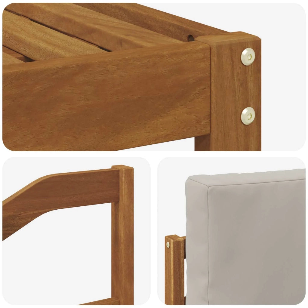 Set di divani da esterno 5 pcs Grigio Naturale e Chiaro 3366269