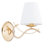 Applique MONZA Alfa oro con paralume bianco E14 10W