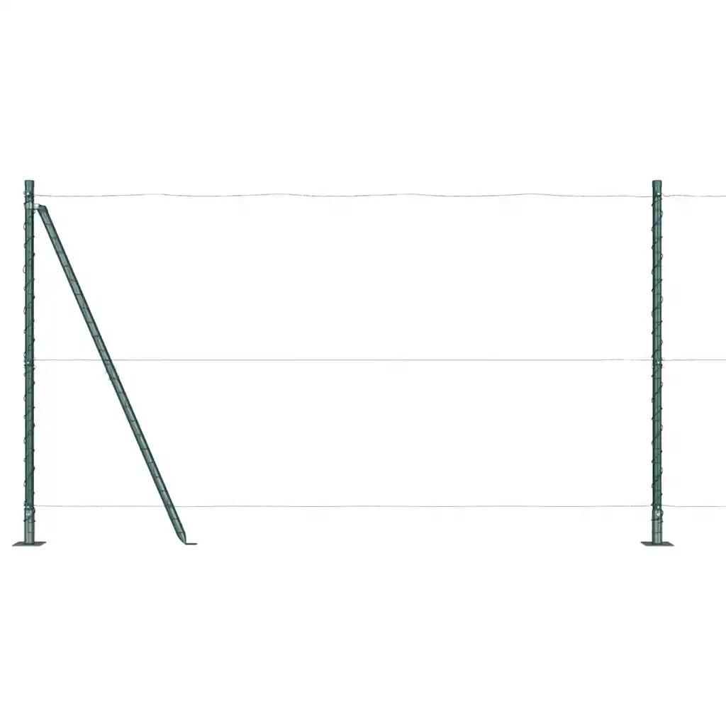 Palo della recinzione 26 pcs Grigio 3,2 x 3,2 x 150 cm