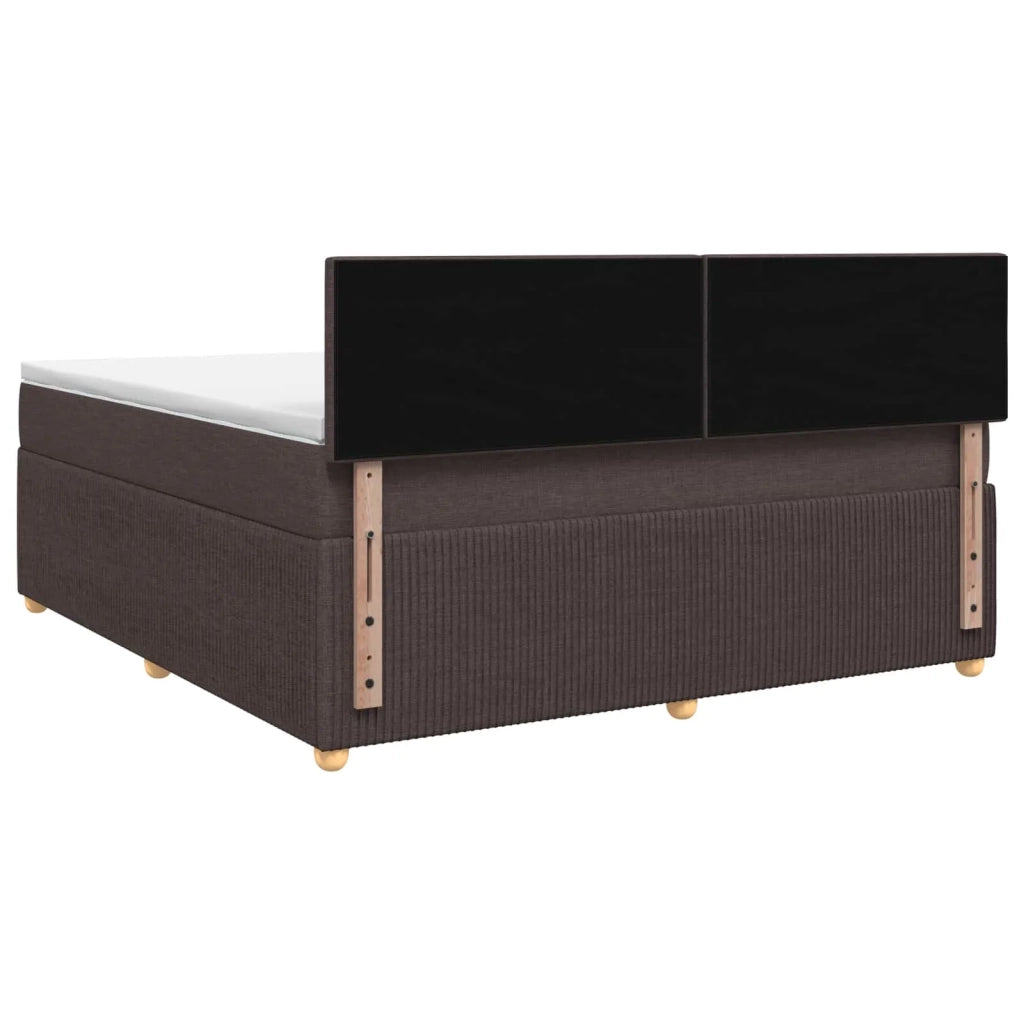 Letto box spring con materasso Marrone Scuro 140 x 200 cm 3452949