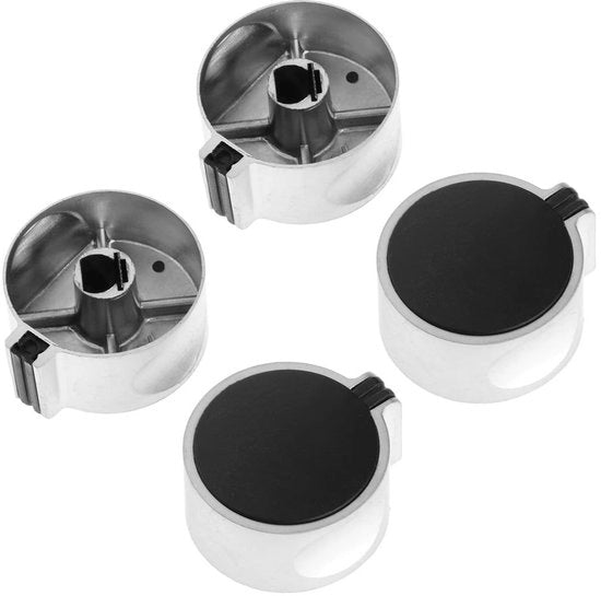 Manopole per cucina a gas 4 pezzi - Manopole per forno - In acciaio inossidabile - Diametro 6 mm
