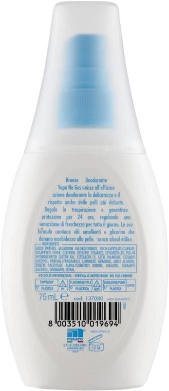 BREEZE DEODORANTE VAPO NO GAS 75 ML FRESCHEZZA TALCATA