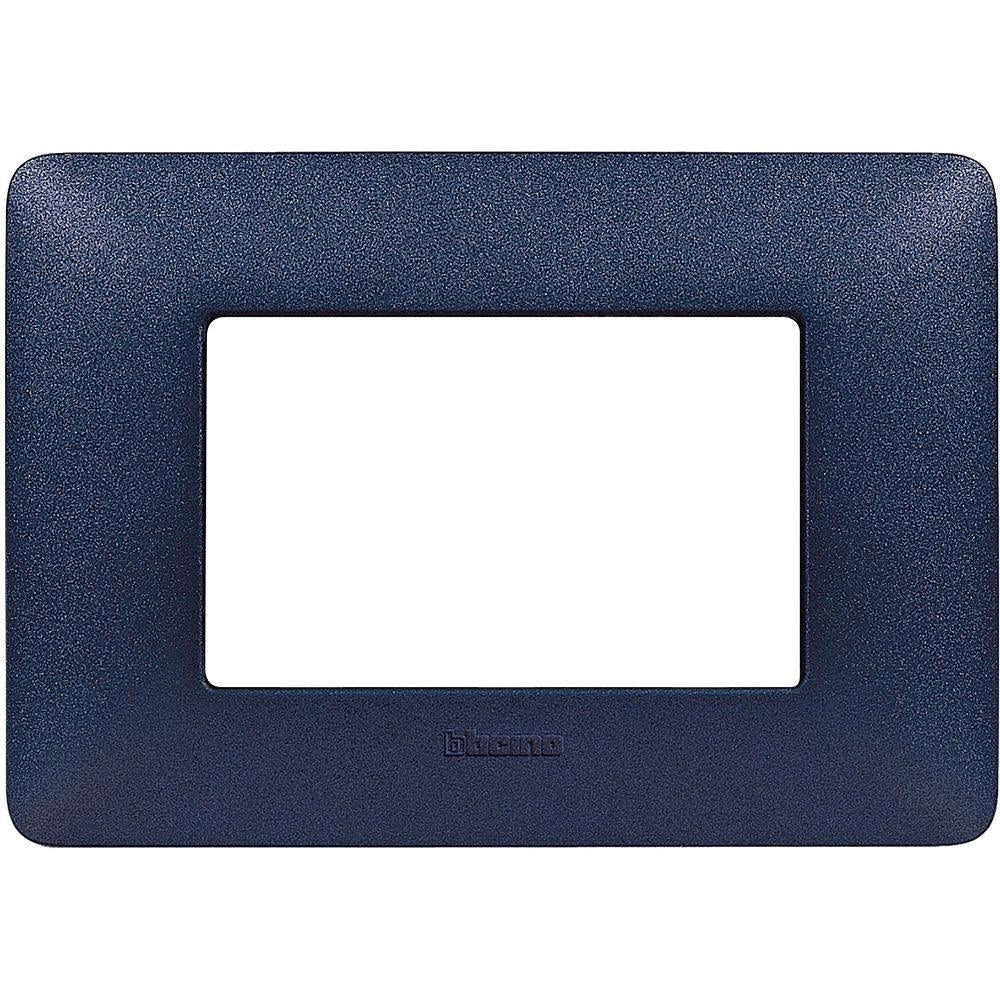 Placca Bticino Matix 3 moduli blu mercurio AM4803TBM