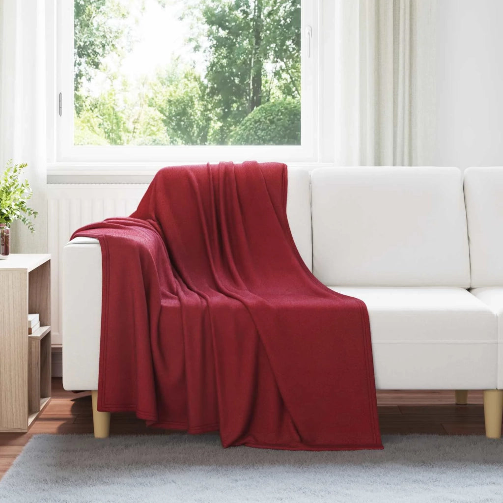 Coperte da Pile 24 pcs Rosso Bordeaux 170 x 130 cm Panno 42017109